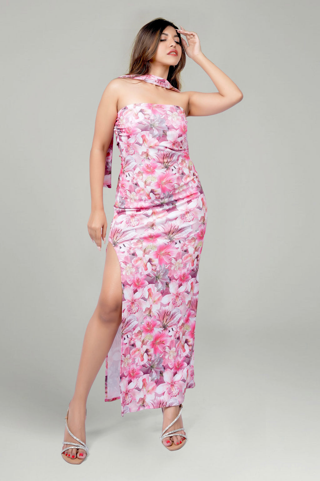 Pink Bloom Strapless