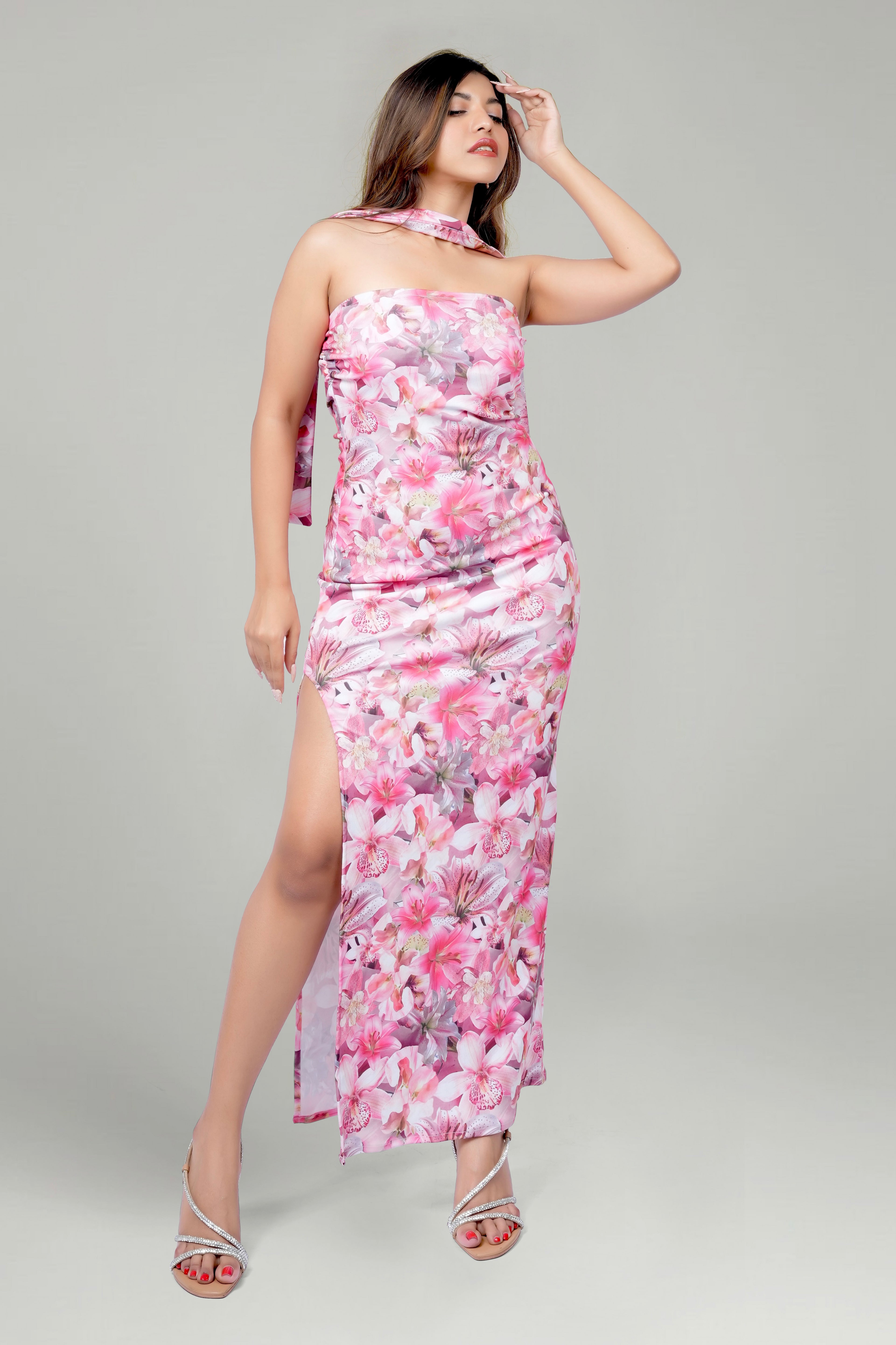 Pink Bloom Strapless