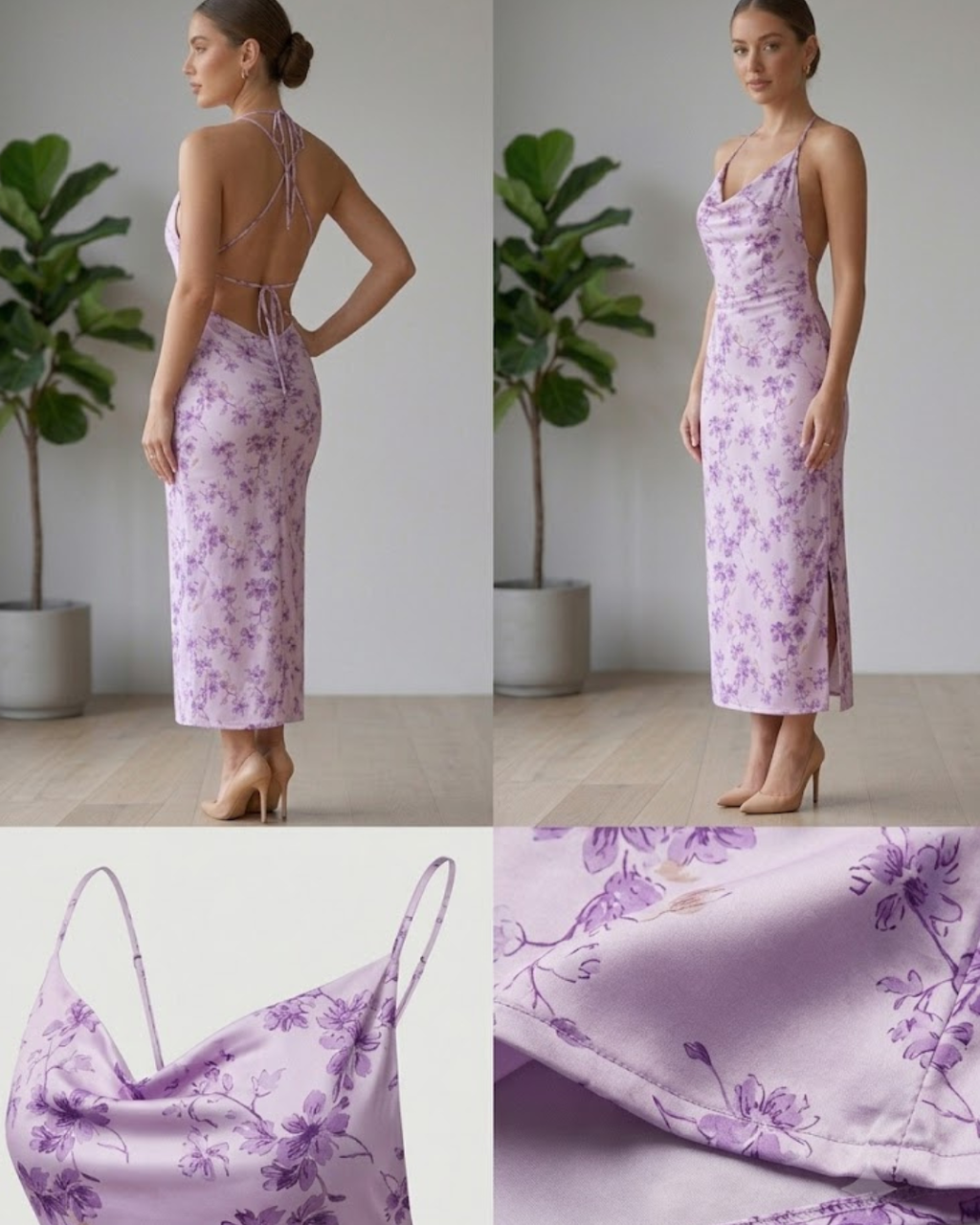 Wisteria Softie Backless Dress